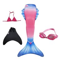 Jewel Zeemeerminstaart met Monovin, Zwembril en Bikini top X
