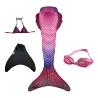 Zoey zeemeerminstaart met Monovin, Zwembril en Bikini top X